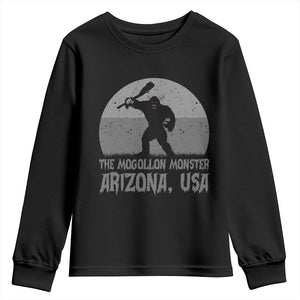 The Mogollon Monster Arizona Bigfoot Youth Sweatshirt Vintage Cryptid Folklore TS12 Black Print Your Wear