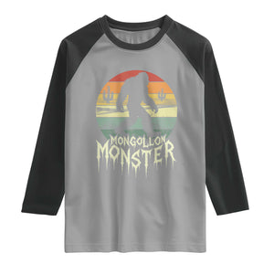 Mysterious Mogollon Monster Raglan Shirt Arizona Wilderness Enigma TS12 Sport Gray Black Print Your Wear