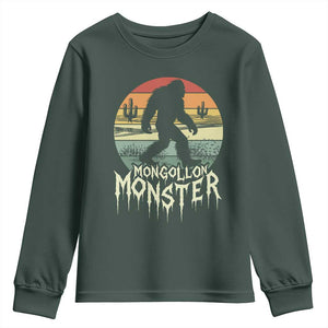Mysterious Mogollon Monster Youth Sweatshirt Arizona Wilderness Enigma TS12 Dark Forest Green Print Your Wear