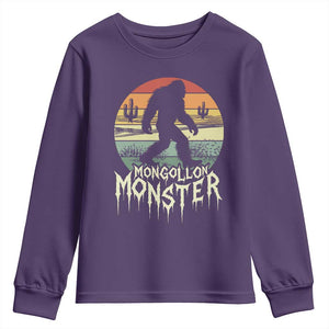 Mysterious Mogollon Monster Youth Sweatshirt Arizona Wilderness Enigma TS12 Purple Print Your Wear