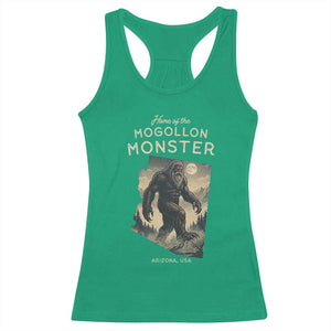 Arizona Cryptid Lover Racerback Tank Top Home Of The Mogollon Monster TS12 Irish Green Print Your Wear
