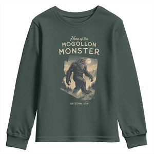 Arizona Cryptid Lover Youth Sweatshirt Home Of The Mogollon Monster TS12 Dark Forest Green Print Your Wear