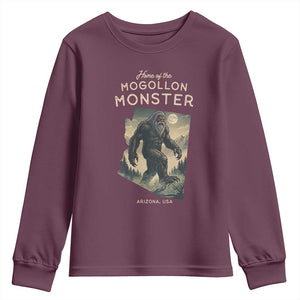 Arizona Cryptid Lover Youth Sweatshirt Home Of The Mogollon Monster TS12 Maroon Print Your Wear