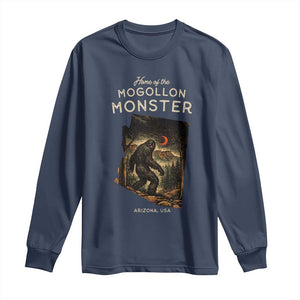 Mogollon Monster Arizona Long Sleeve Shirt Home Of The Cryptid Lover TS12 Navy Print Your Wear