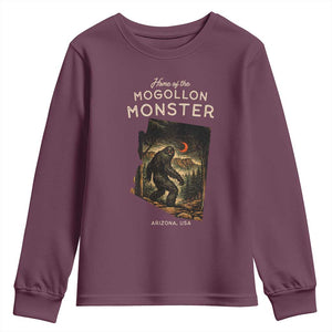 Mogollon Monster Arizona Youth Sweatshirt Home Of The Cryptid Lover TS12 Maroon Print Your Wear