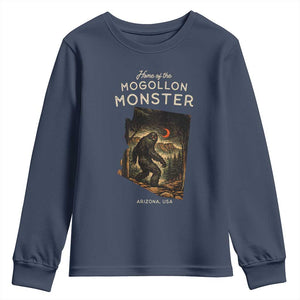 Mogollon Monster Arizona Youth Sweatshirt Home Of The Cryptid Lover TS12 Navy Print Your Wear