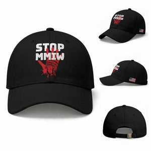Indigenous Women Awareness Baseball Cap Stop MMIW Red Handprint Graphic TS12 Baseball Cap Universal Fit Black Print Your Wear