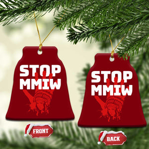 Indigenous Women Awareness Ceramic Ornament Stop MMIW Red Handprint Graphic TS12 Print Your Wear