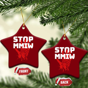 Indigenous Women Awareness Ceramic Ornament Stop MMIW Red Handprint Graphic TS12 Print Your Wear