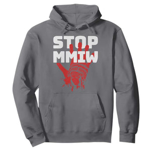 Indigenous Women Awareness Hoodie Stop MMIW Red Handprint Graphic TS12 Charcoal Print Your Wear