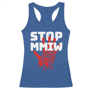 Indigenous Women Awareness Racerback Tank Top Stop MMIW Red Handprint Graphic TS12 Royal Blue Print Your Wear