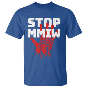 Indigenous Women Awareness T Shirt Stop MMIW Red Handprint Graphic TS12 Royal Blue Print Your Wear