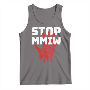 Indigenous Women Awareness Tank Top Stop MMIW Red Handprint Graphic TS12 Deep Heather Print Your Wear