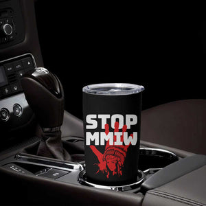 Indigenous Women Awareness Tumbler Cup Stop MMIW Red Handprint Graphic TS12 Print Your Wear