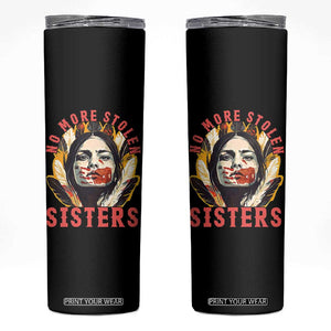 Native American Awareness Gift Skinny Tumbler No More Stolen Sisters MMIW Support TS12 Black Print Your Wear