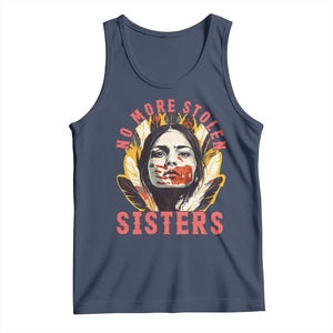 Native American Awareness Gift Tank Top No More Stolen Sisters MMIW Support TS12 Navy Print Your Wear