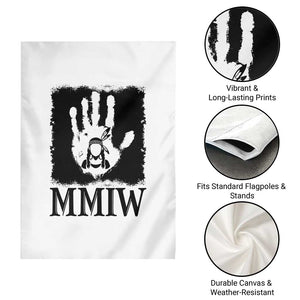 Stop MMIW Garden Flag Voices For Stolen Sisters Red Handprint Graphic TS12 Print Your Wear