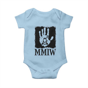 Stop MMIW Baby Onesie Voices For Stolen Sisters Red Handprint Graphic TS12 Light Blue Print Your Wear
