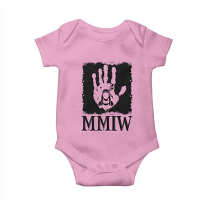 Stop MMIW Baby Onesie Voices For Stolen Sisters Red Handprint Graphic TS12 Light Pink Print Your Wear