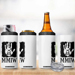 Stop MMIW 4 in 1 Can Cooler Tumbler Voices For Stolen Sisters Red Handprint Graphic TS12 Print Your Wear