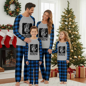 Stop MMIW Plaid Pajama Set Voices For Stolen Sisters Red Handprint Graphic TS12 Blue Plaid Print Your Wear