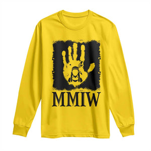 Stop MMIW Long Sleeve Shirt Voices For Stolen Sisters Red Handprint Graphic TS12 Daisy Print Your Wear