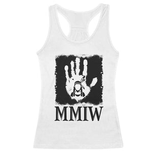 Stop MMIW Racerback Tank Top Voices For Stolen Sisters Red Handprint Graphic TS12 White Print Your Wear