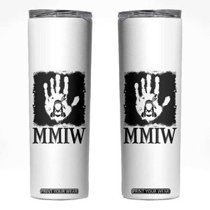 Stop MMIW Skinny Tumbler Voices For Stolen Sisters Red Handprint Graphic TS12 White Print Your Wear