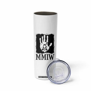 Stop MMIW Skinny Tumbler Voices For Stolen Sisters Red Handprint Graphic TS12 Print Your Wear
