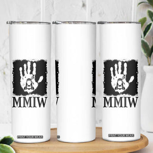 Stop MMIW Skinny Tumbler Voices For Stolen Sisters Red Handprint Graphic TS12 Print Your Wear