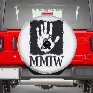 Stop MMIW Spare Tire Cover Voices For Stolen Sisters Red Handprint Graphic TS12 White Print Your Wear