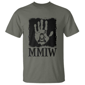 Stop MMIW T Shirt Voices For Stolen Sisters Red Handprint Graphic TS12 Military Green Print Your Wear