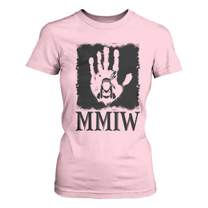 Stop MMIW T Shirt For Women Voices For Stolen Sisters Red Handprint Graphic TS12 Light Pink Print Your Wear