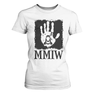 Stop MMIW T Shirt For Women Voices For Stolen Sisters Red Handprint Graphic TS12 White Print Your Wear