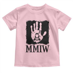 Stop MMIW Toddler T Shirt Voices For Stolen Sisters Red Handprint Graphic TS12 Light Pink Print Your Wear