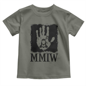Stop MMIW Toddler T Shirt Voices For Stolen Sisters Red Handprint Graphic TS12 Military Green Print Your Wear