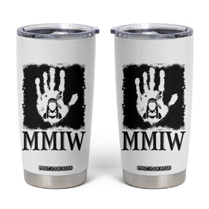 Stop MMIW Tumbler Cup Voices For Stolen Sisters Red Handprint Graphic TS12 White Print Your Wear