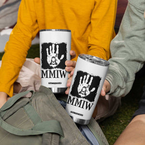 Stop MMIW Tumbler Cup Voices For Stolen Sisters Red Handprint Graphic TS12 Print Your Wear