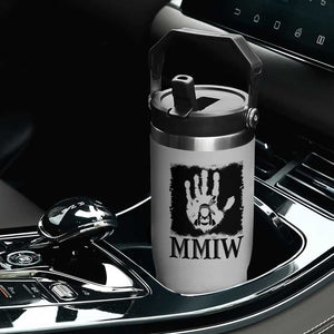 Stop MMIW Flip Straw Tumbler Voices For Stolen Sisters Red Handprint Graphic TS12 Print Your Wear