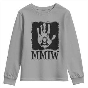Stop MMIW Youth Sweatshirt Voices For Stolen Sisters Red Handprint Graphic TS12 Sport Gray Print Your Wear
