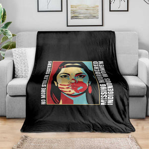 MMIW Awareness Support Throw Blanket Voices For Stolen Sisters Native American TS12 Print Your Wear