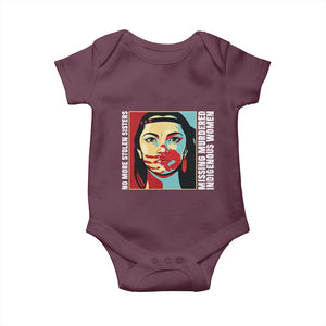 MMIW Awareness Support Baby Onesie Voices For Stolen Sisters Native American TS12 Maroon Print Your Wear