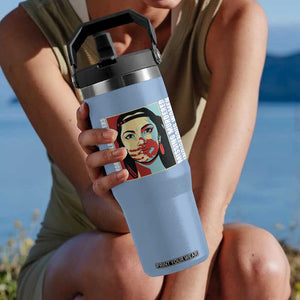 MMIW Awareness Support Flip Straw Tumbler Voices For Stolen Sisters Native American TS12 One Size: 30 oz Light Blue Print Your Wear