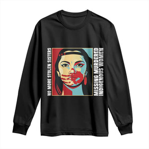MMIW Awareness Support Long Sleeve Shirt Voices For Stolen Sisters Native American TS12 Black Print Your Wear
