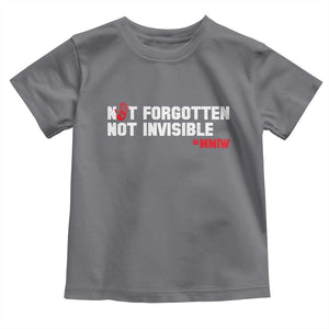 MMIW Awareness Toddler T Shirt Not Forgotten Not Invisible Indigenous Women TS12 Charcoal Print Your Wear