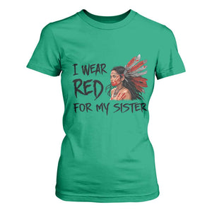 MMIW Awareness Month Indigenous Support Gift T Shirt For Women I Wear Red For My Sister TS12 Irish Green Print Your Wear
