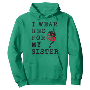 MMIW Awareness Month Native American Hoodie I Wear Red For My Sister TS12 Irish Green Print Your Wear