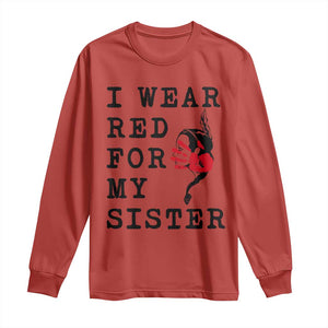 MMIW Awareness Month Native American Long Sleeve Shirt I Wear Red For My Sister TS12 Red Print Your Wear