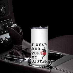 MMIW Awareness Month Native American Skinny Tumbler I Wear Red For My Sister TS12 Print Your Wear