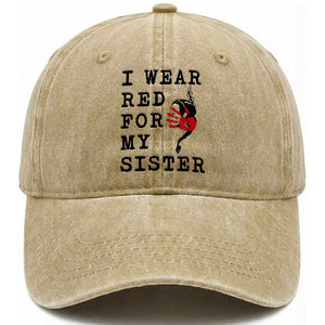 MMIW Awareness Month Native American Washed Cotton Baseball Cap I Wear Red For My Sister TS12 Print Your Wear